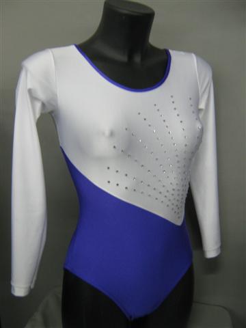 Body bianco violetto strass